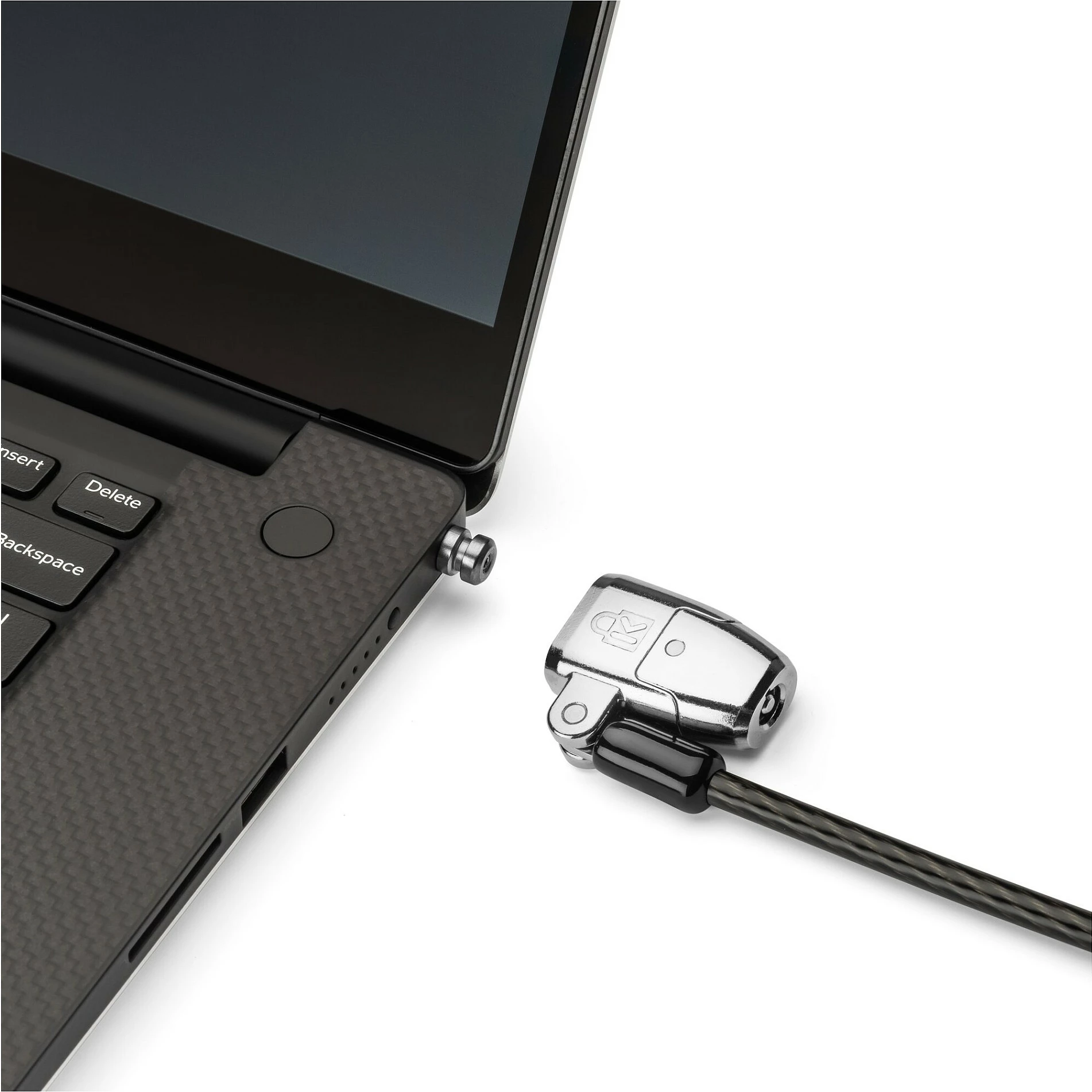 Kyç kabllor për laptop Kensington ClickSafe 2.0 3-në-1 me çelës, 1.8 m, Master Keyed, Zi/Argjend