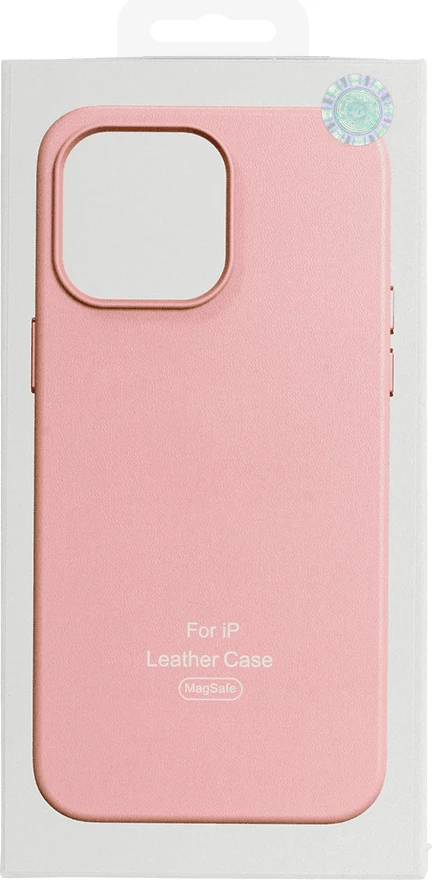 Mbështjellës ONASI 16882 MagSafe për iPhone 14 Pro Max, lëkurë & silikon, rozë