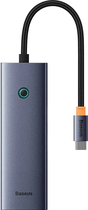 Kasë USB-C Baseus UltraJoy, 4 porte (3x USB 3.0 + RJ45), Gri