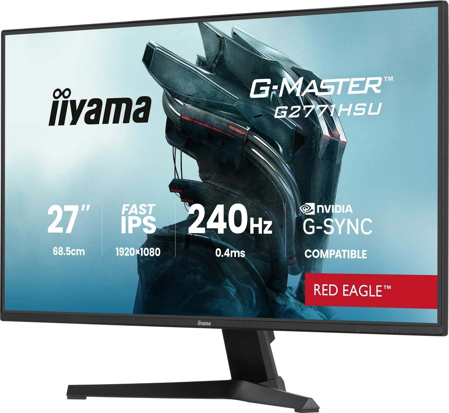 Monitor gaming iiyama G-Master G2771HSU-B1 Red Eagle, 27", Full HD, 240Hz, Fast IPS, i zi