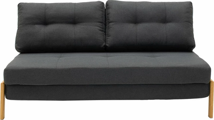 Karrige krevate Fancy, material stof, ngjyrë gri e errët, 150x92x77cm