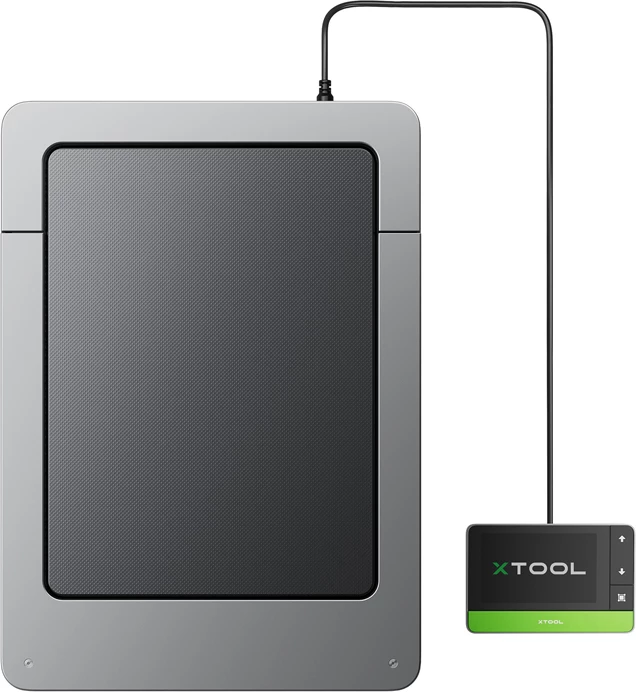 makinë gravimi me laser, xTool, F2 Ultra (F2U+C) me Auto Streamline feeder, 60W MOPA + 40W diodë, zonë pune 220×220 mm (deri 220×500 mm me feeder), set