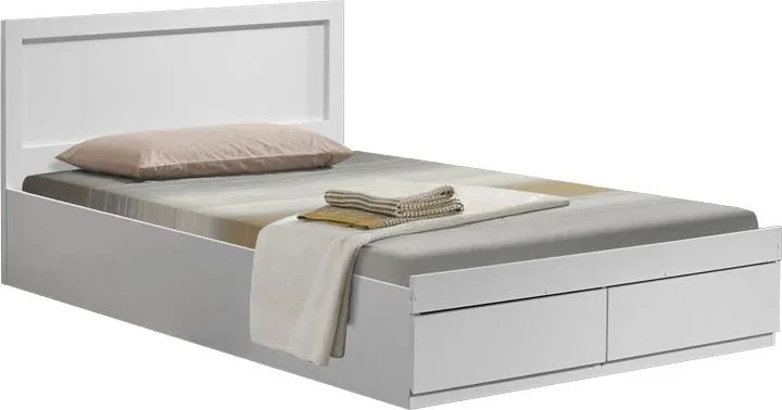 Krevat me dyshek e sirtarë Olympus-Dreamer, i bardhë, 120x200cm