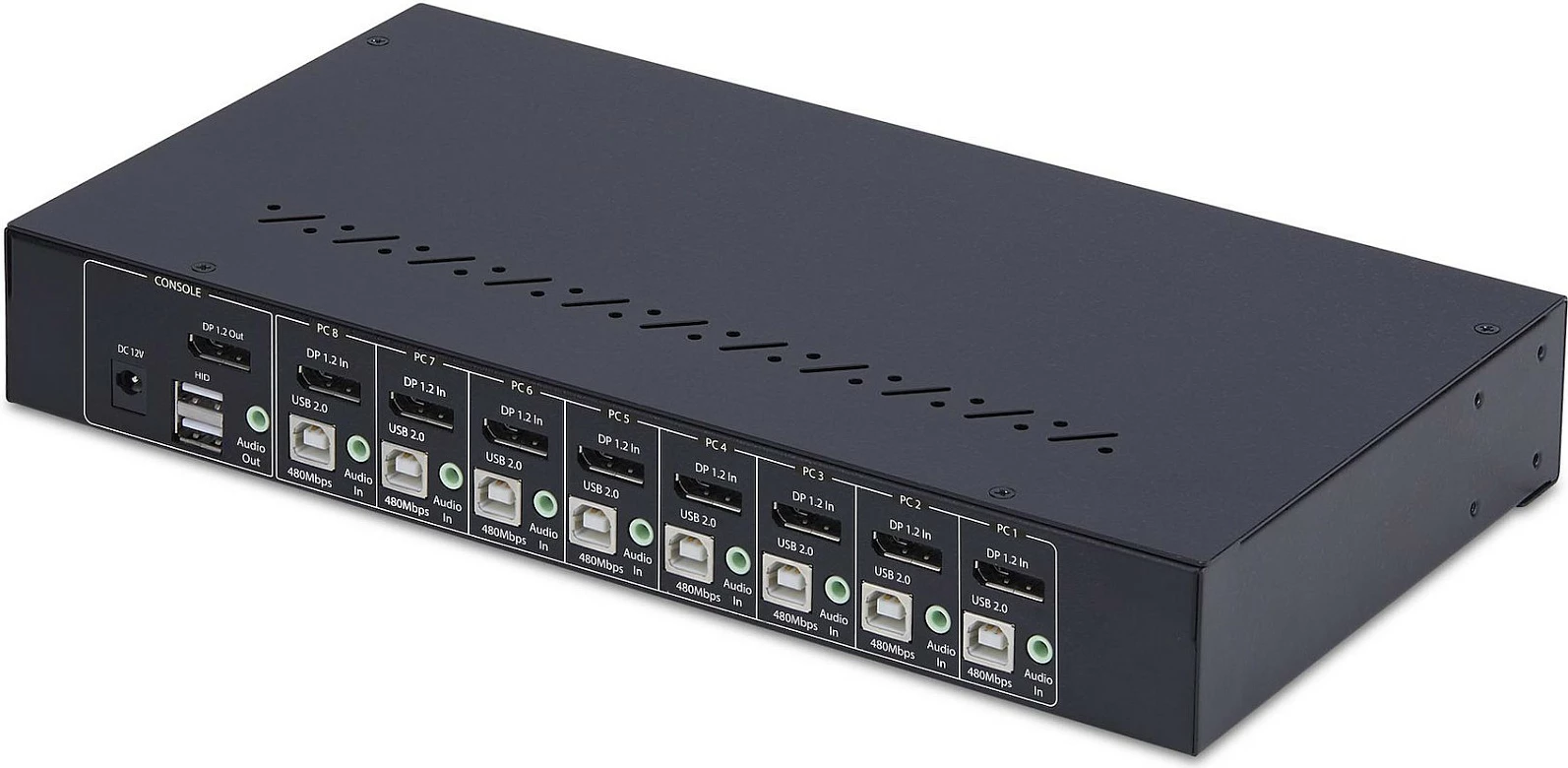 Switch KVM DisplayPort StarTech 8-Port, DP 1.2, 4K 60Hz, 1U Rack, i zi