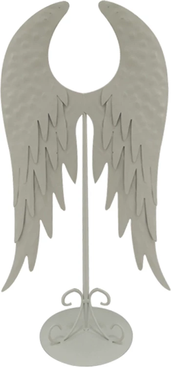 Dekor pendë metalike, e bardhë, 22x12x40cm