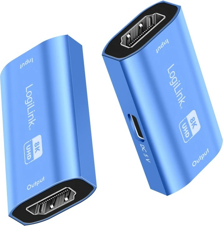 Përsëritës HDMI LogiLink HD0064, 8K/60Hz, alumini, blu