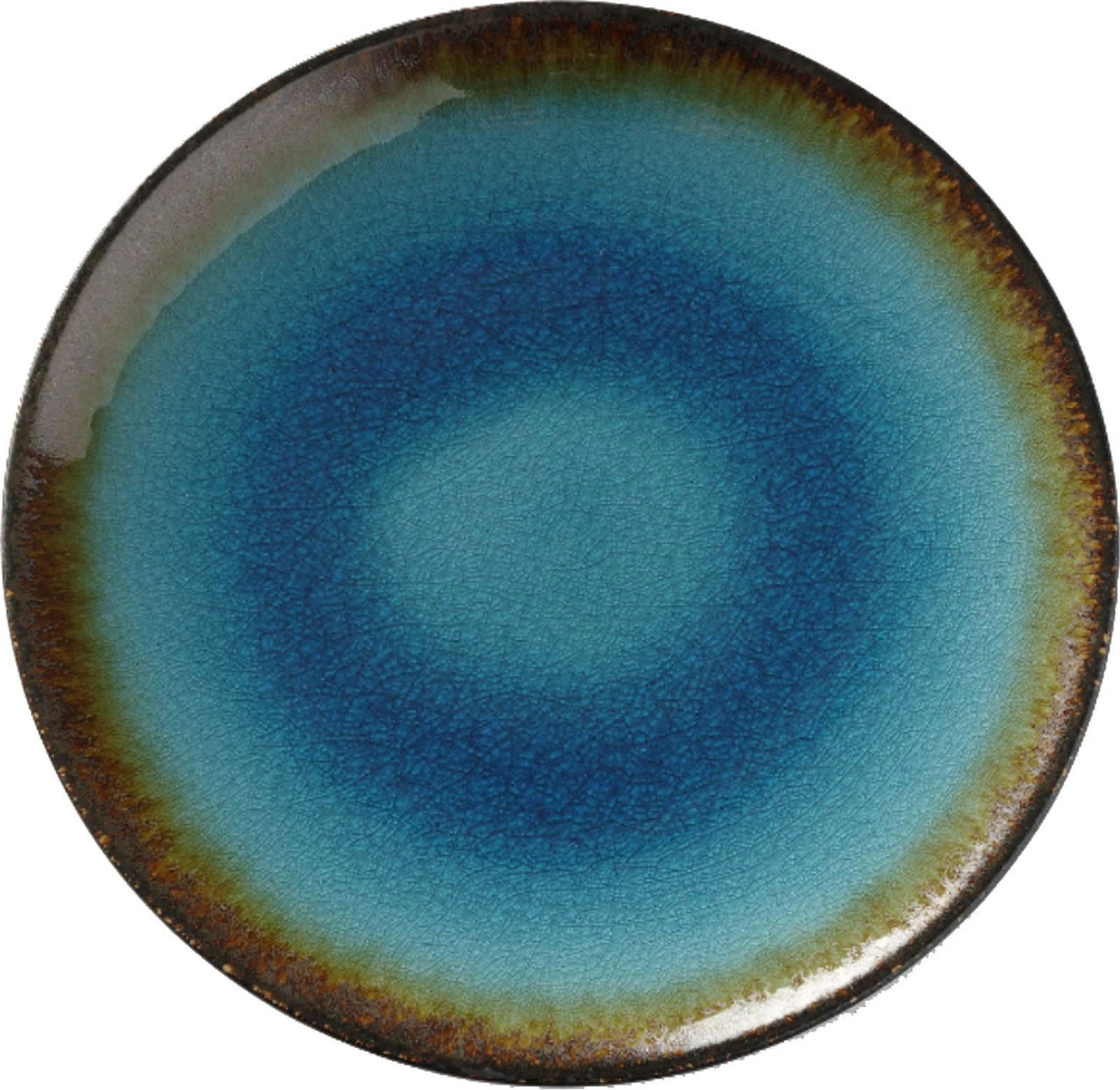 Pjatë e sheshtë Fine Dine Lazur Ø254 mm, blu, set 3 copë