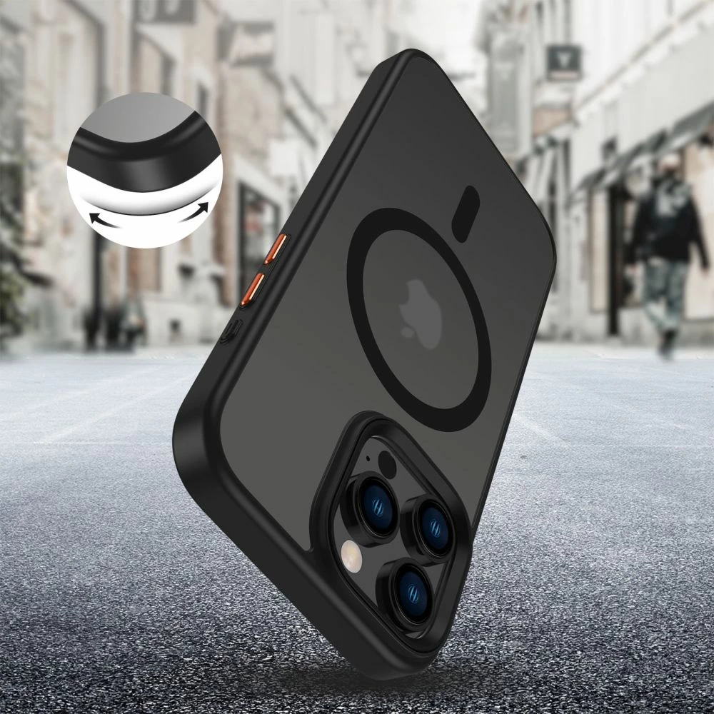 Mbështjellës Tech-Protect MagMat Magsafe për iPhone 16 Pro, 3-set, e zezë gjysmë-transparente
