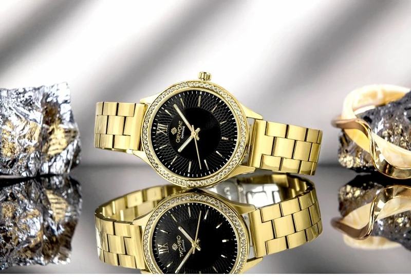 Orë dore femrash Giewont GW1140-B4, gold black, set