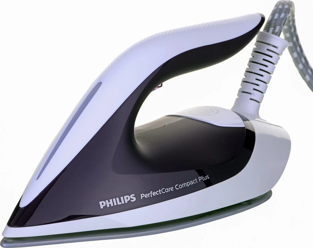 Hekur për hekurosje me mbajtëse Philips PerfectCare Compact Plus GC7933/30, 2400W, i vjollcë