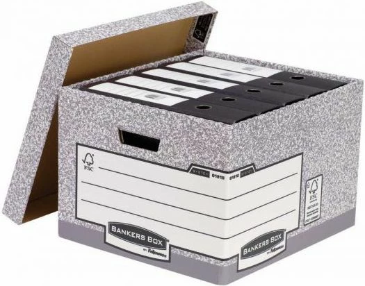 Kuti arkivimi Fellowes Bankers Box FastFold 01810-FFEU, e madhe, gri