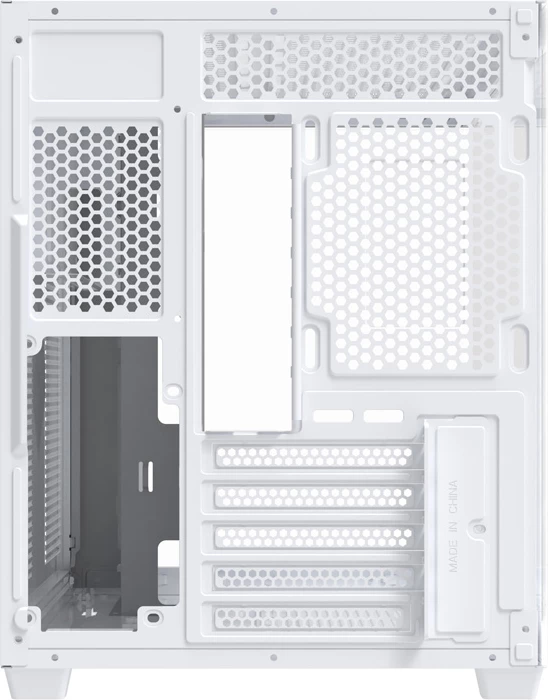 Kasë DarkFlash B275 Mini Tower për M-ATX/ITX, tempered glass, pa ventilatorë, e bardhë