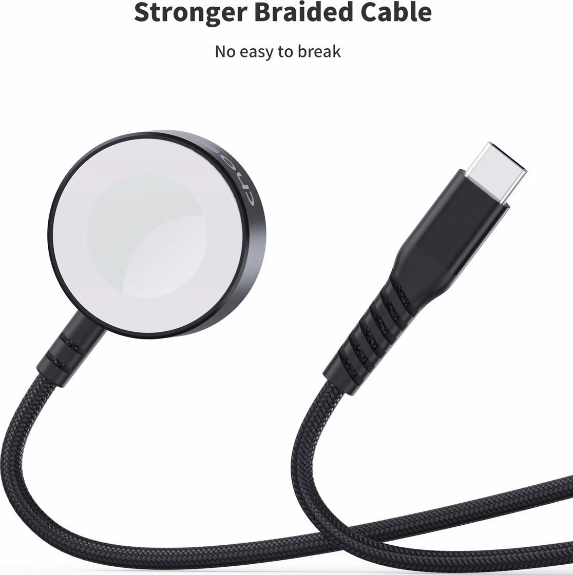 Karikues wireless Choetech T319 MFi 5W për Apple Watch, me kabllo USB-C 1m, i zi