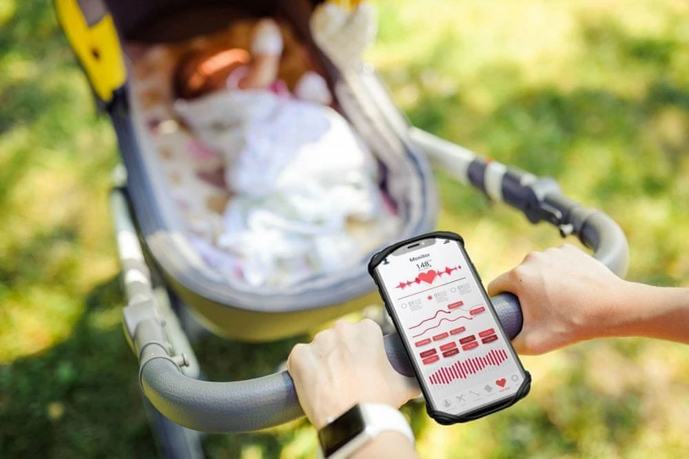 Mbajtëse telefoni për biçikletë Fixed Bikee 2, 4.0–6.5\", rrotullim 360°, e zezë