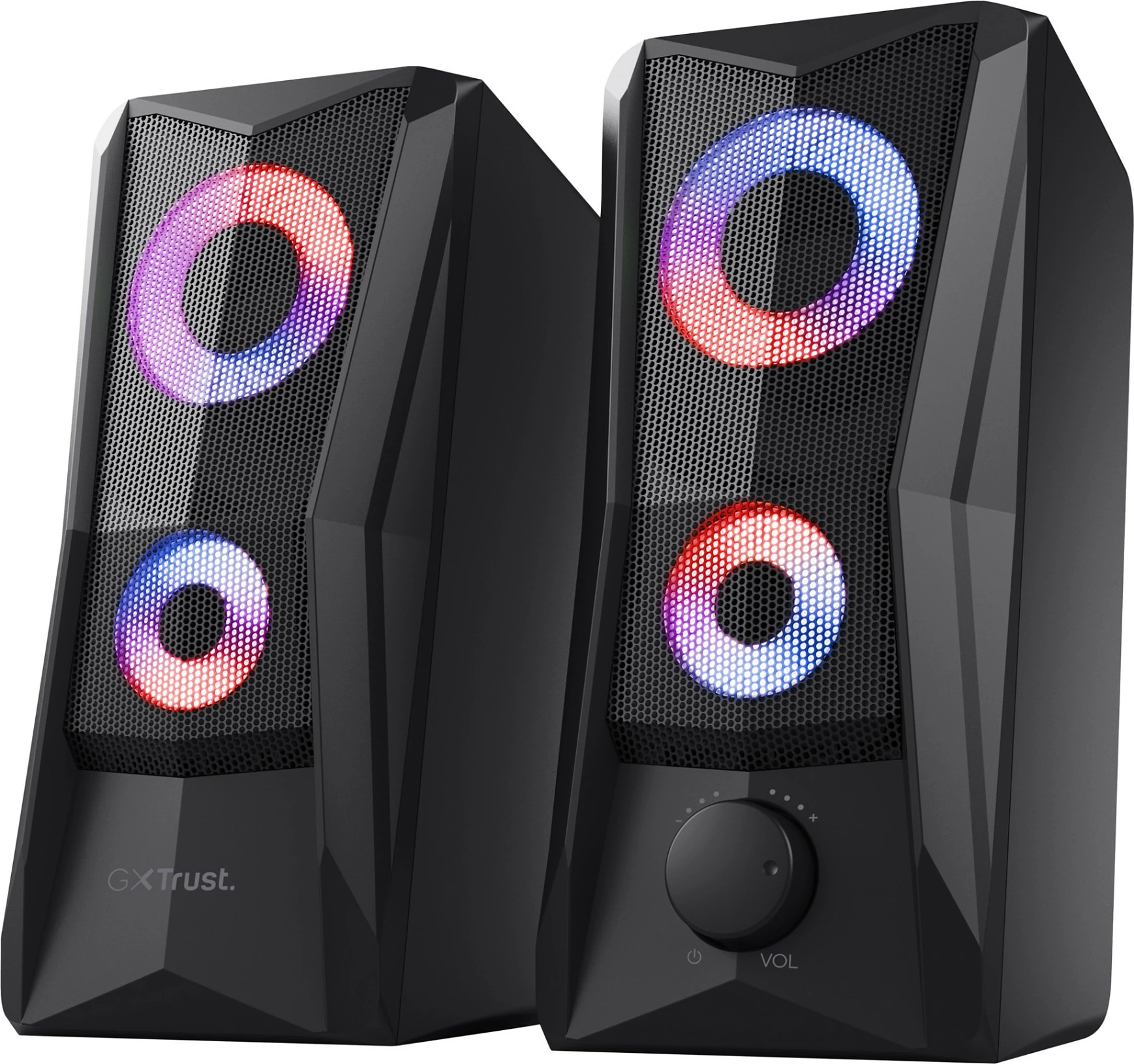 Altoparlantë Trust GXT606B Javv, 2.0, 12W RMS, AUX 3.5mm, USB, LED, i zi