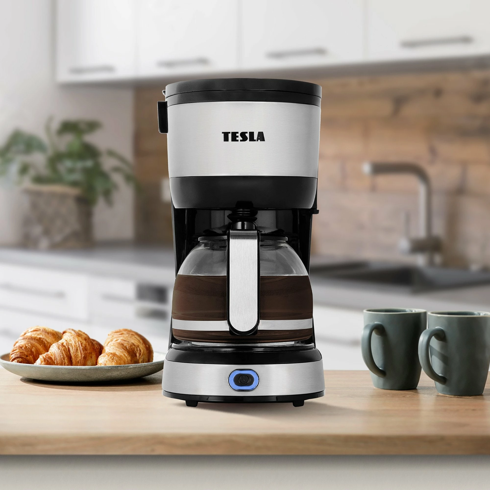 Aparat kafeje me pika Tesla CoffeeMaster ES200 0.63 L 600 W, argjend/zi