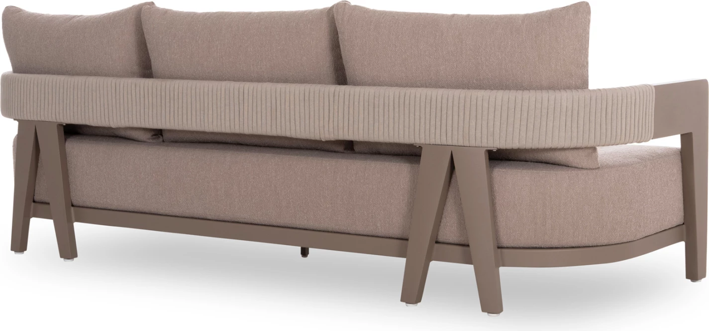 Sofa 3-vendëshe për terasë Absolution CD6511.02, alumin-litar, jastëkë bezhë, 240x80x82 cm