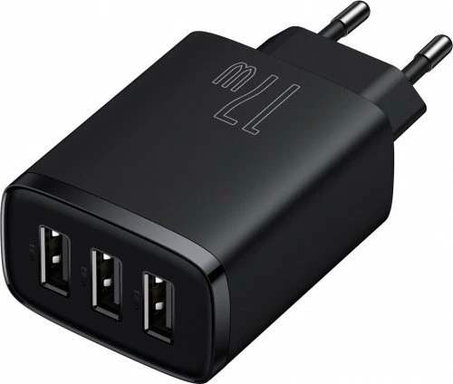 Karikues Baseus 3x USB-A 3.4A 17W, i zi