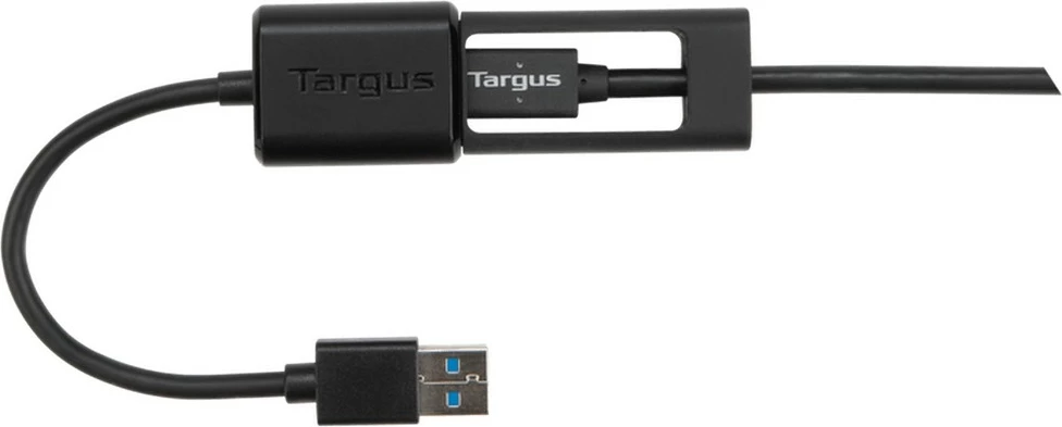 Kabllo adapter Targus USB-A në USB-C, 10cm, e zezë