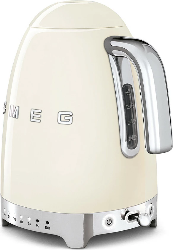 Ibrik elektrik SMEG KLF04CREU, 1.7L, 2400W, krem