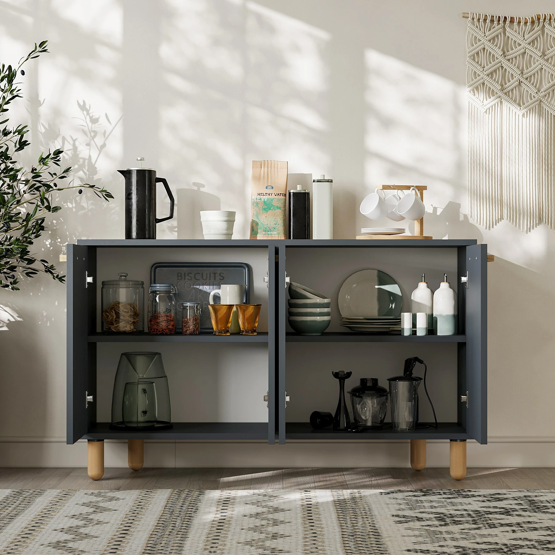 Konsol Skye Decor, Venedik, anthracite