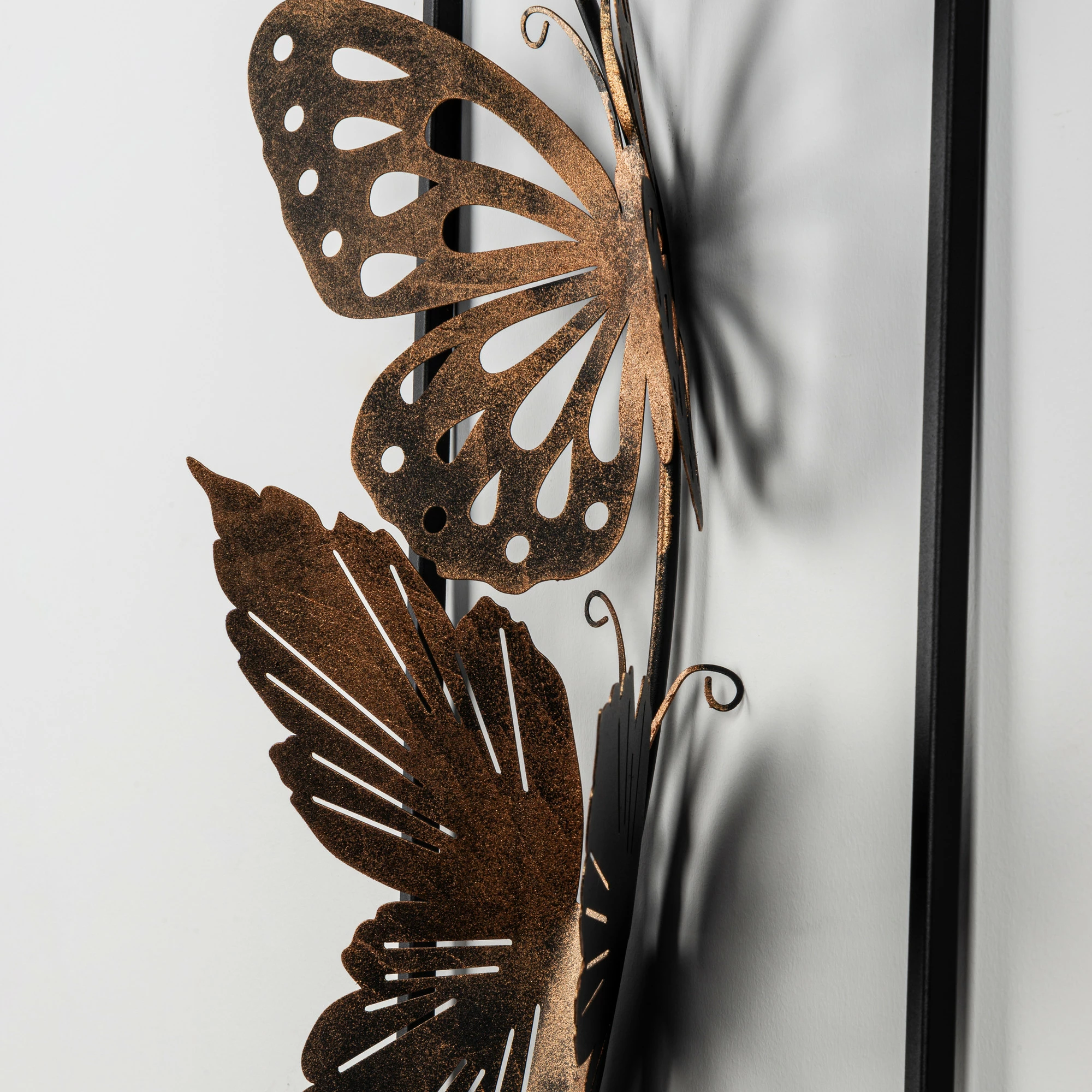 Aksesor muri dekorativ prej metali, flutura, shumëngjyrëshe, Wallity, 90x32cm