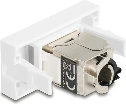 Modul rrjeti DeLOCK Easy 45 RJ45 Cat.6A STP me LSA, bardhë/argjend