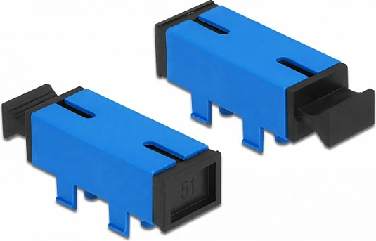 Kuplues fibër optike DeLOCK SC Simplex, femër-femër, single-mode, për PCB, blu