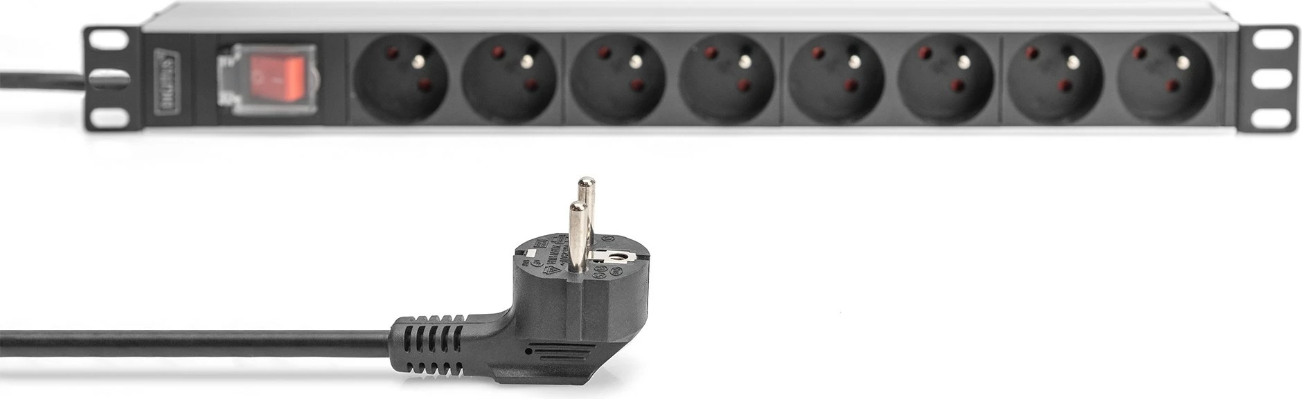 PDU Digitus 1U 8xCEE7/5, 230V/16A, zi