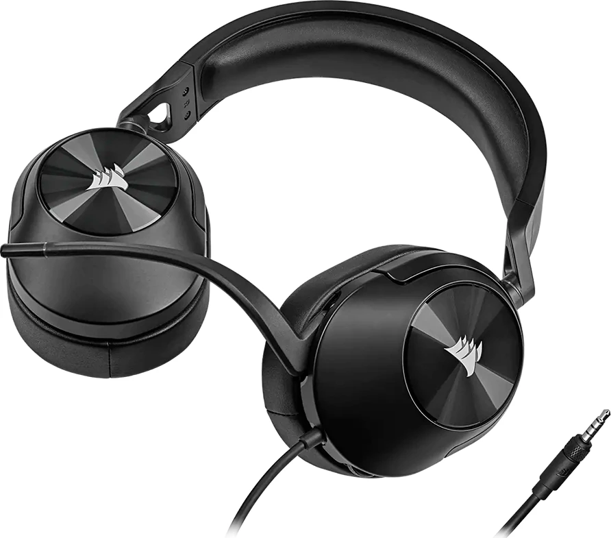 Kufje CORSAIR HS65 Surround 7.1, me kabllo 3.5mm, Carbon