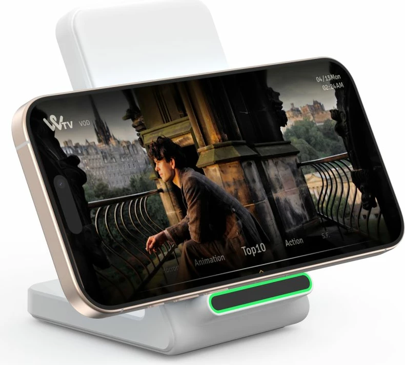 Karikues wireless Tech-Protect QI15W-A40, 15W, i bardhë