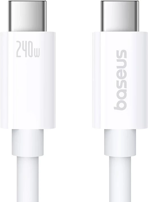 Kabëll USB C në USB C Baseus Superior, 1 m, 240 W, Bardhë
