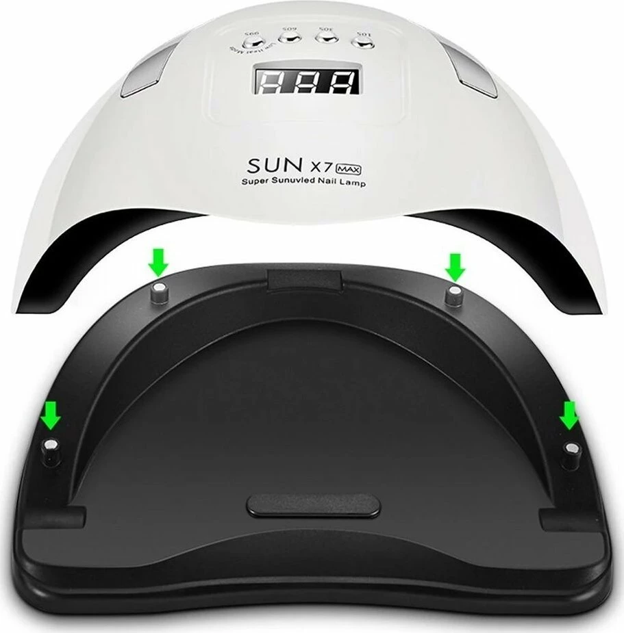 Lampë për thonj ExtraLink Beauty LED UV 180W, LCD, sensor lëvizjeje, e bardhë