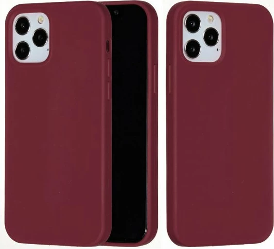 Mbështjellës ONASI 13392 Liquid Silicone për iPhone 13 Pro Max, e kuqe bordo