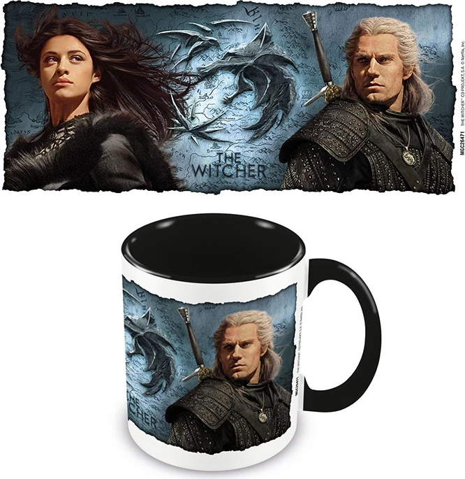 Skodelicë Pyramid International The Witcher Bound by Fate 315 ml, me brendi të zezë
