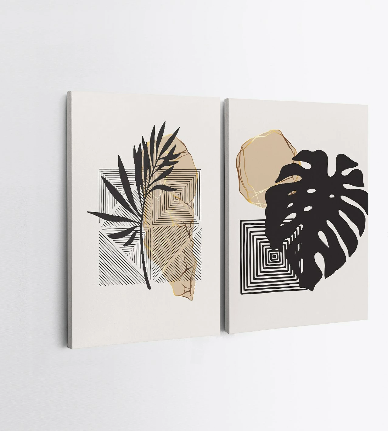 Piktura dekorative në kanavacë, 2 copë, Wallity, 2KNV4261, 50x70cm