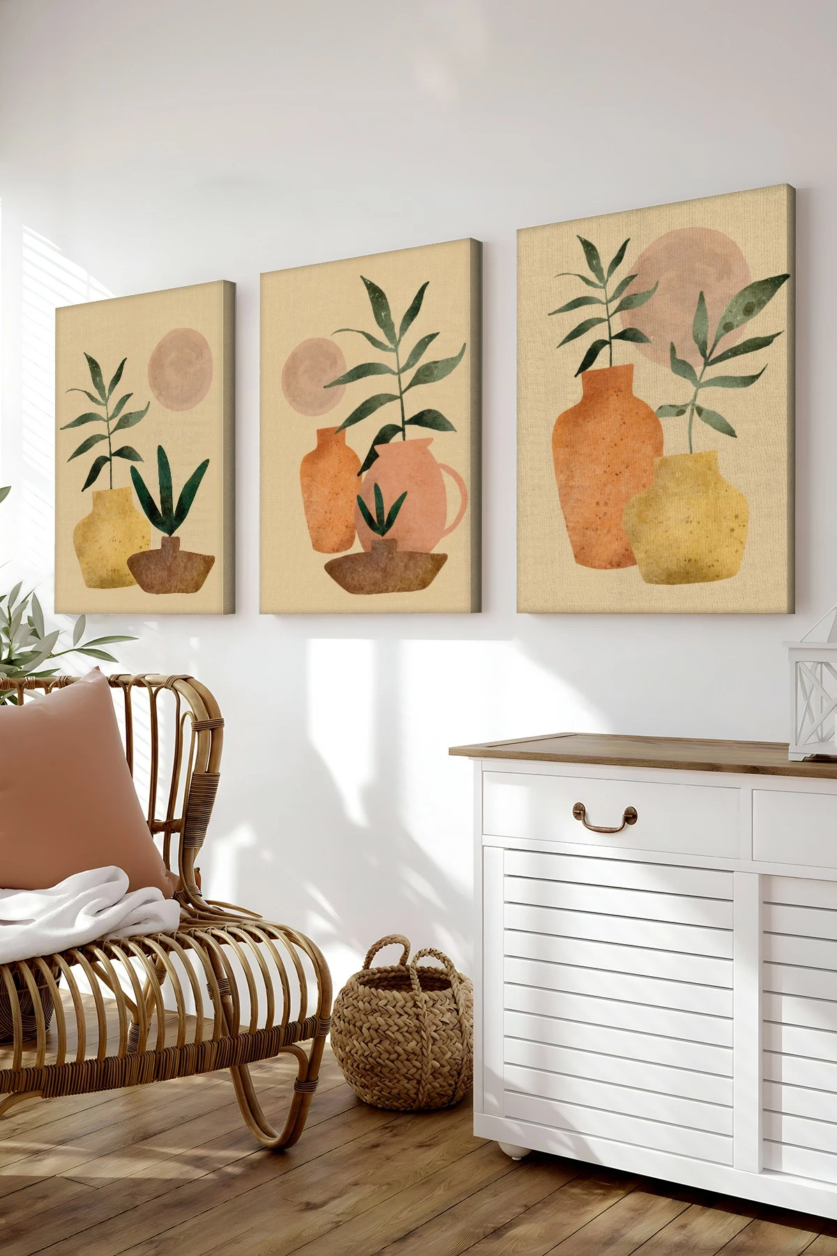 Pikturë dekorative në kanavacë (3 copë), Wallity, 3Cnvs19, 40x60cm