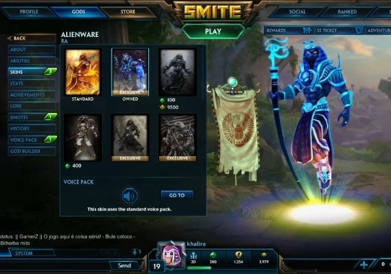 Smite: Ra and Alienware Skin EN Global