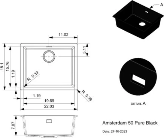 Lavaman graniti, Amsterdam 50, i zi