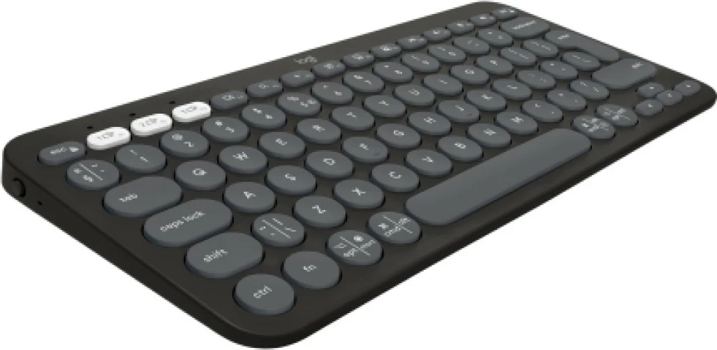 Tastierë mini Logitech Pebble Keys 2 K380s, wireless, Bluetooth, QWERTY, graphite