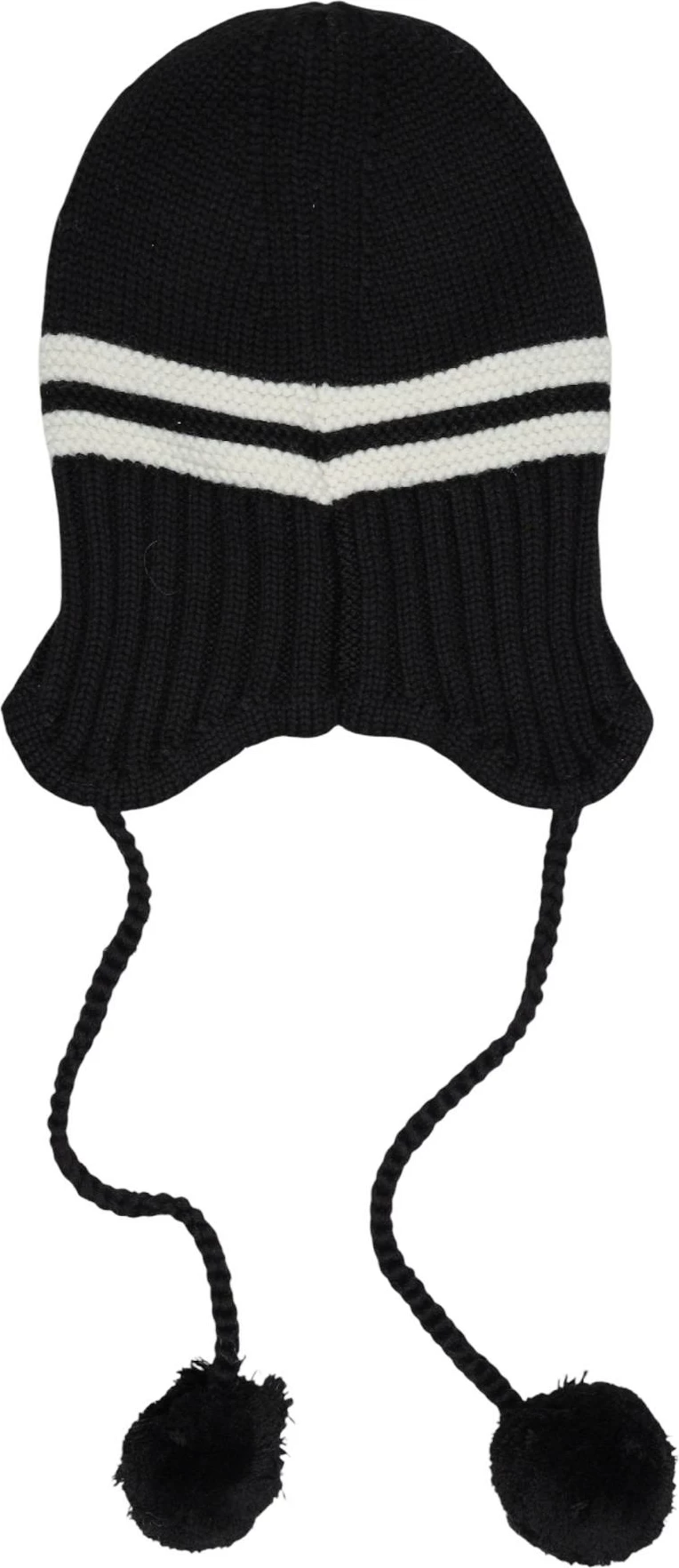 Kapelë beanie Tommy Hilfiger Jeans AW0AW18311 për femra, e zezë dhe bardhë