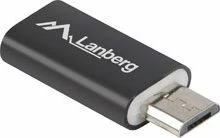 Adapter USB-C në MicroUSB Lanberg AD-UC-UM-01 USB 2.0, i zi