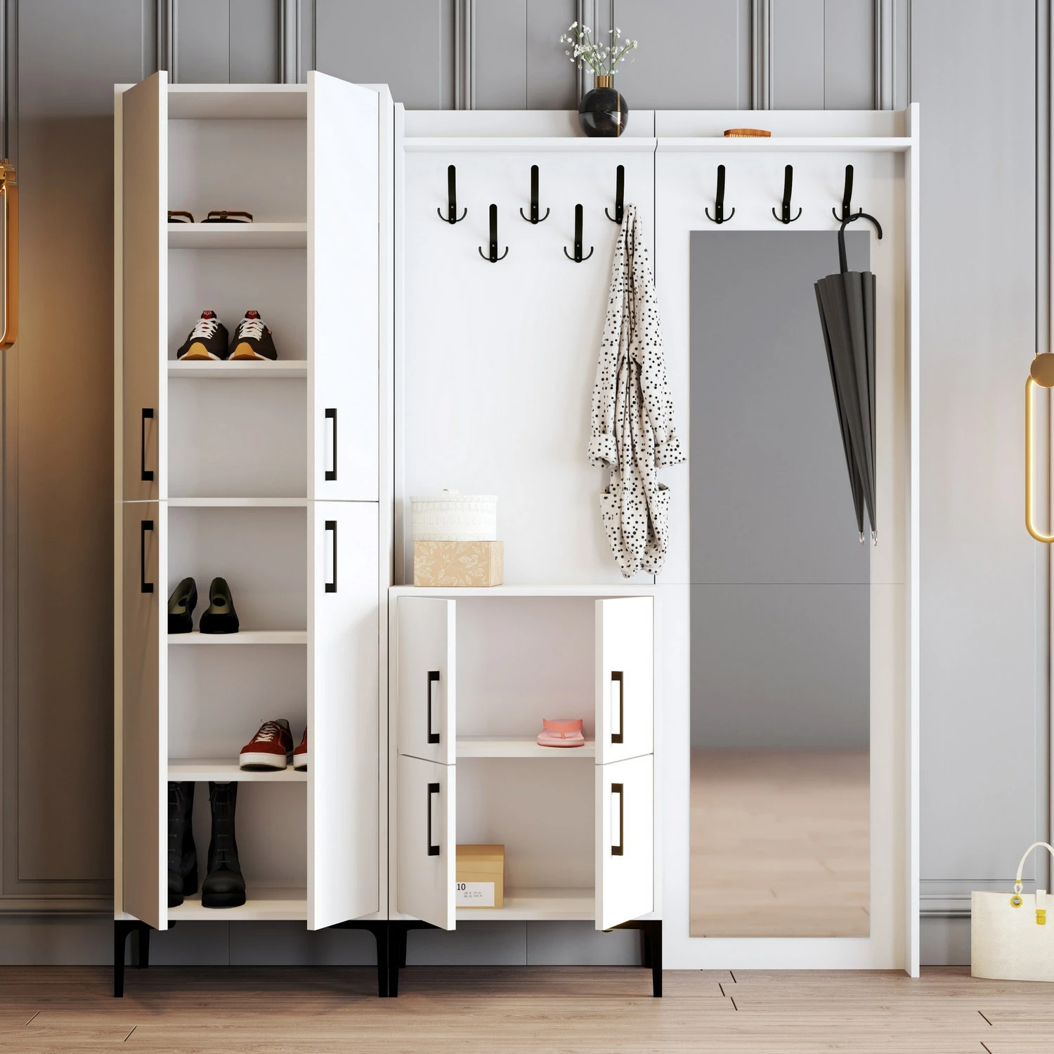 Stendë korridori Berlin ABC, e bardhë, Hanah Home