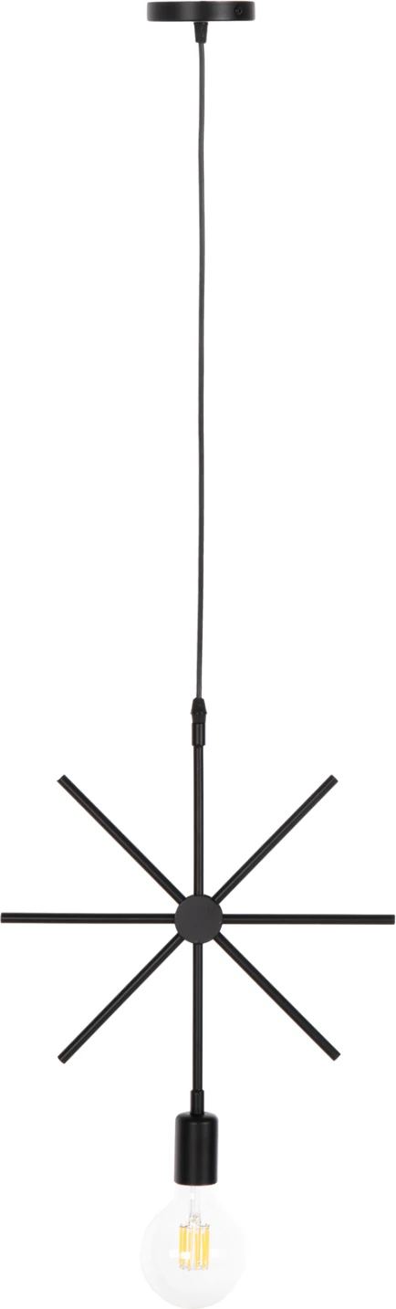 Llambë varëse tavani, metal i zi, yll, FH4098, 34x40x106H cm