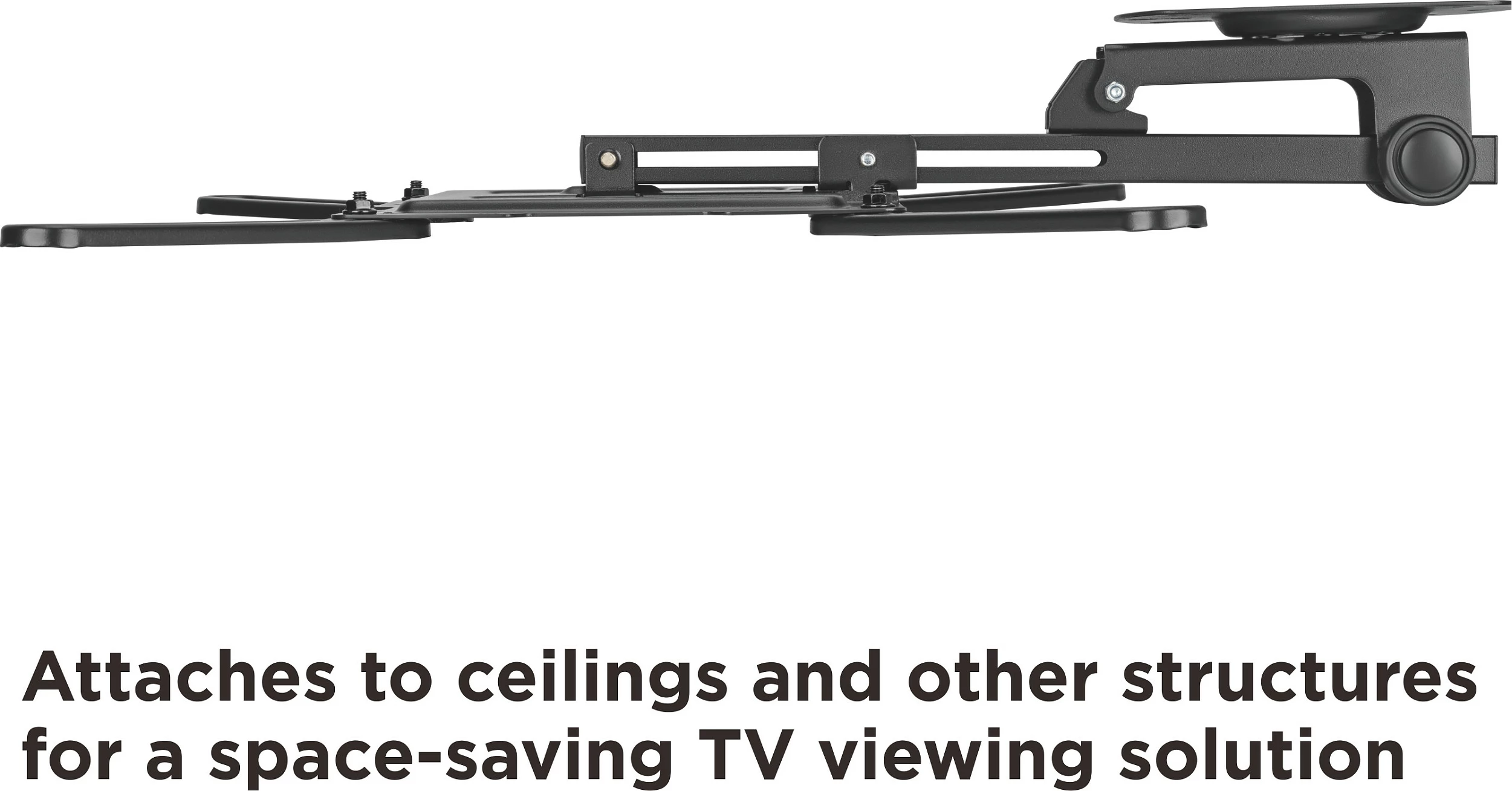 Mbajtës tavani për TV Equip 650375, 23-55 inç, çelik inox, i zi