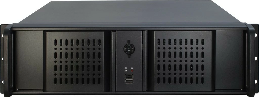 Kasë Inter-Tech IPC 3U-3098S, 19 inç, industriale, e zezë