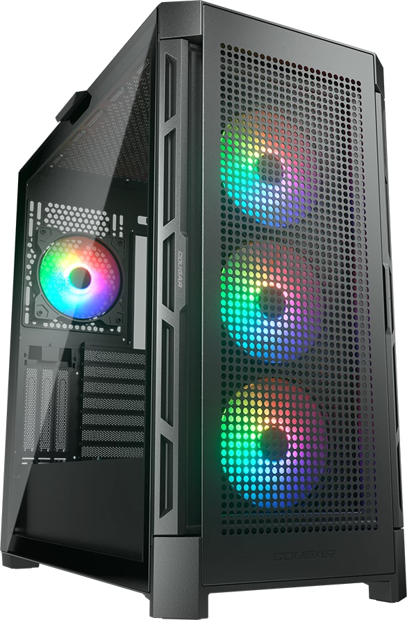 Kasë COUGAR DUOFACE PRO RGB Midi Tower 4x120mm, e zezë