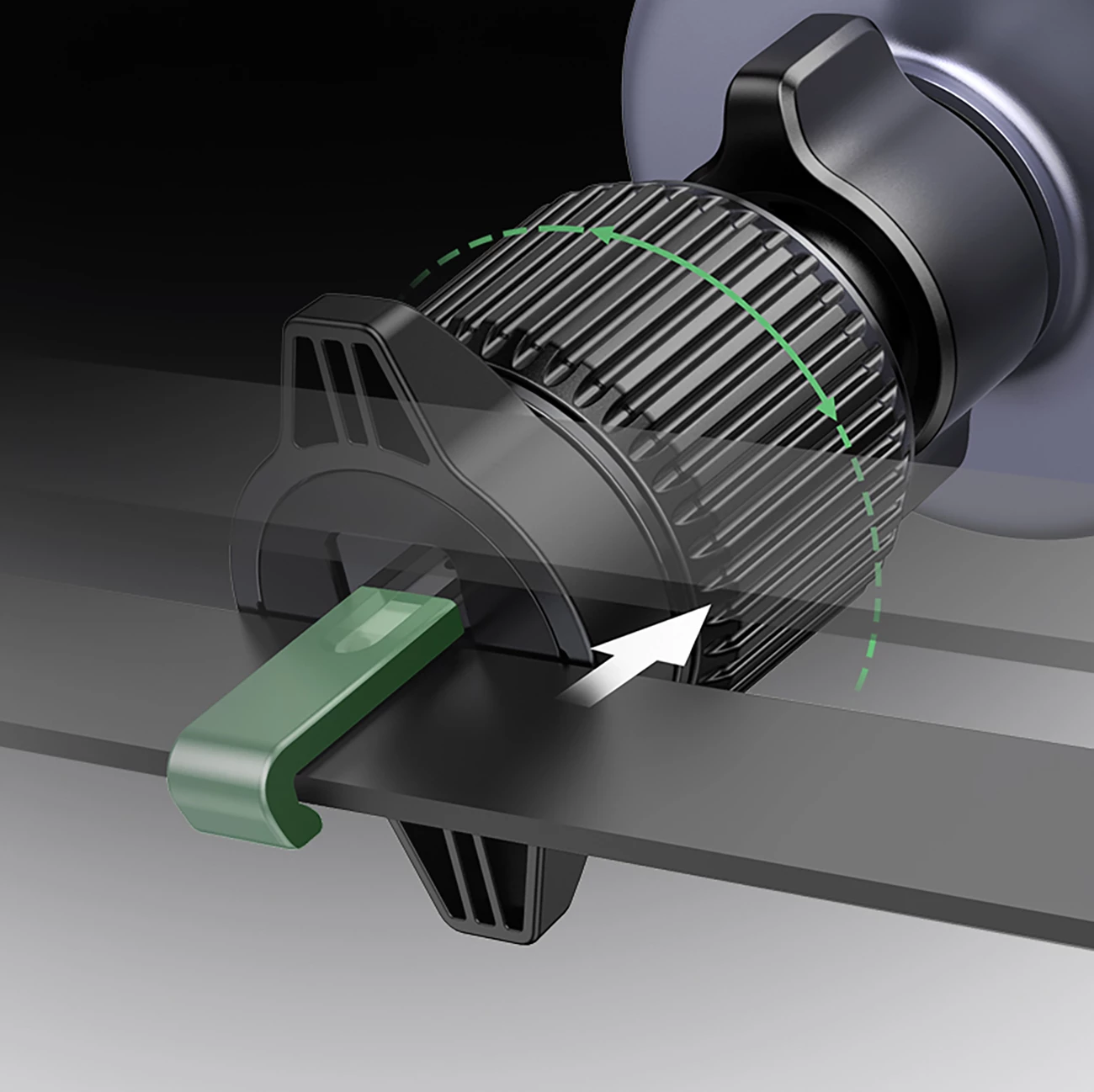 Mbajtës magnetik për celular Ugreen LP428 për ventilator të makinës, i zi