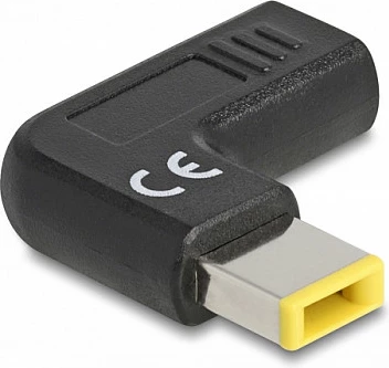 Adapter karikimi laptopi DeLOCK, USB-C (female) në Lenovo 11.0x4.5mm (male), 90°, 3A, i zi
