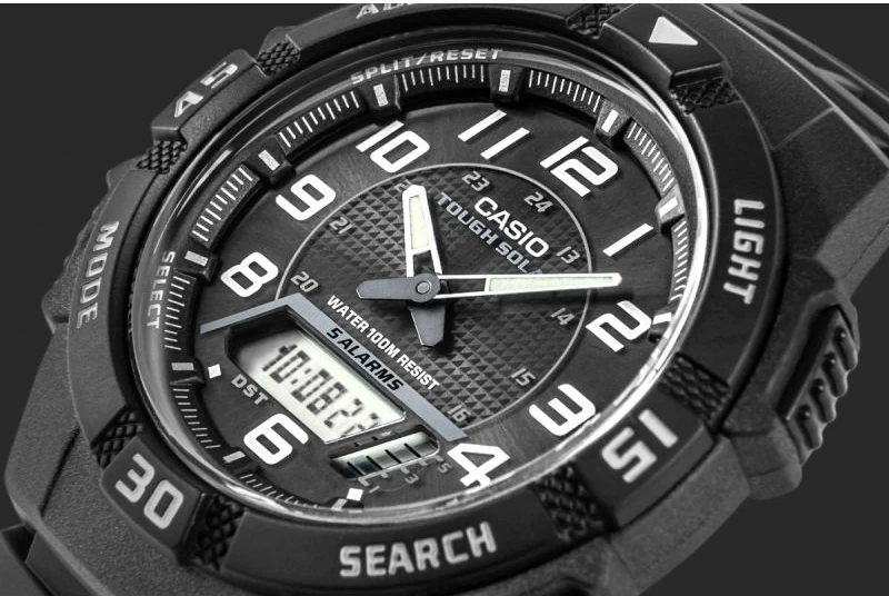 Orë dore unisex CASIO AQ-S800W-1BVEF, e zezë, me kuti